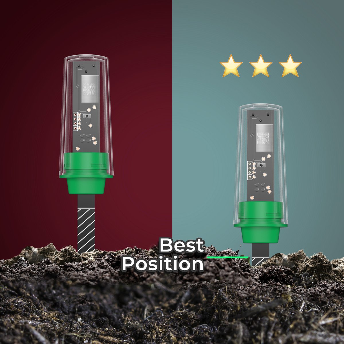 ThirdRealityInc's tweet image. Tips for perfect plant care! 🌱Position our Soil Moisture Sensor flush with the soil for the best accuracy. Ideal placement, optimal results！  #gardeningsolution #Easyinstallation #SmartHome