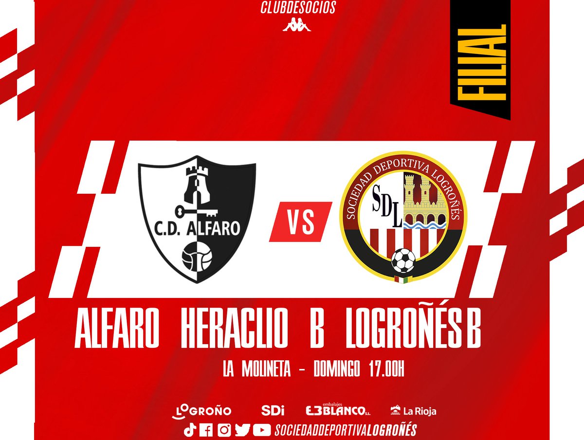 FILIAL |🇦🇹

Visita a Alfaro para:

✅ Consolidar el liderato.
✅ Continuar invictos.

No será fácil ⚒️

#EternoCapitán
#15AñosContigo