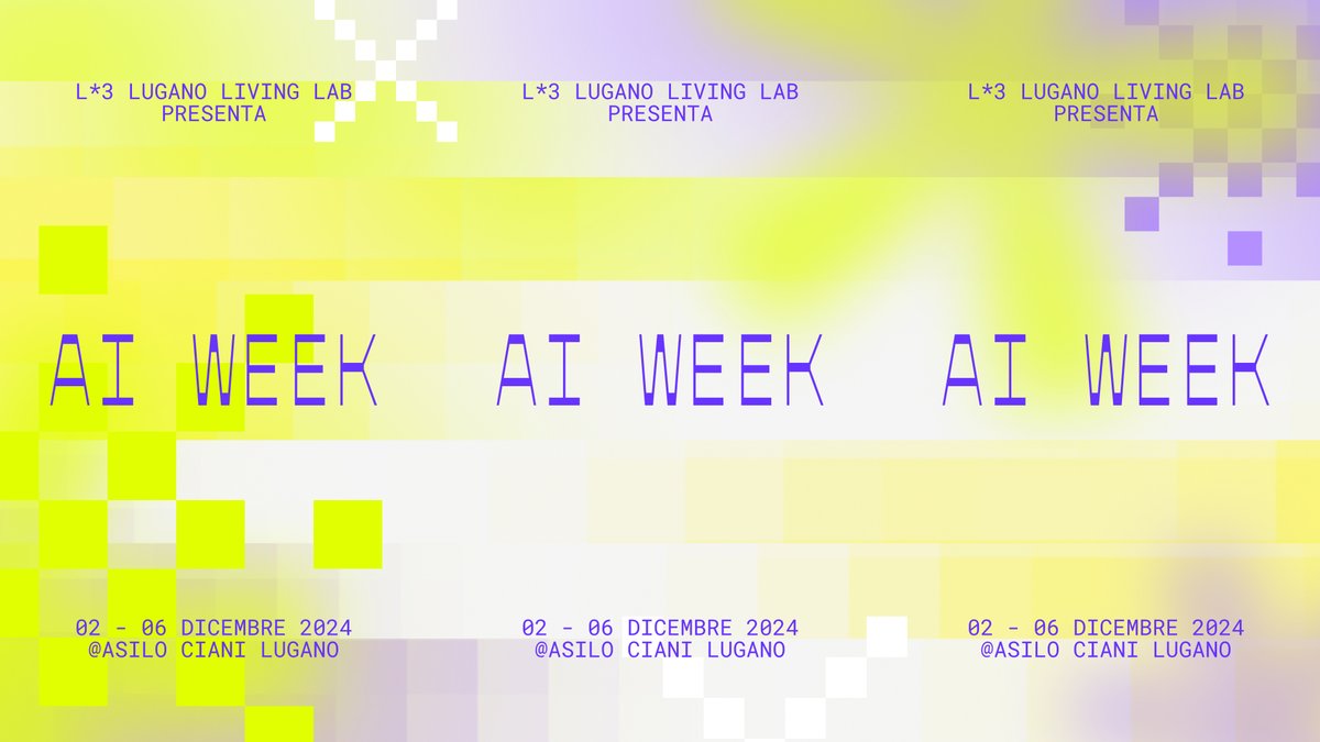 Dal 2 al 6 dicembre organizziamo l’AI WEEK, una settimana di eventi gratuiti e aperti a tutti per esplorare come l’intelligenza artificiale sta trasformando il mondo. 
Programma completo e iscrizione ai workshop su: luganolivinglab.ch/ai-week