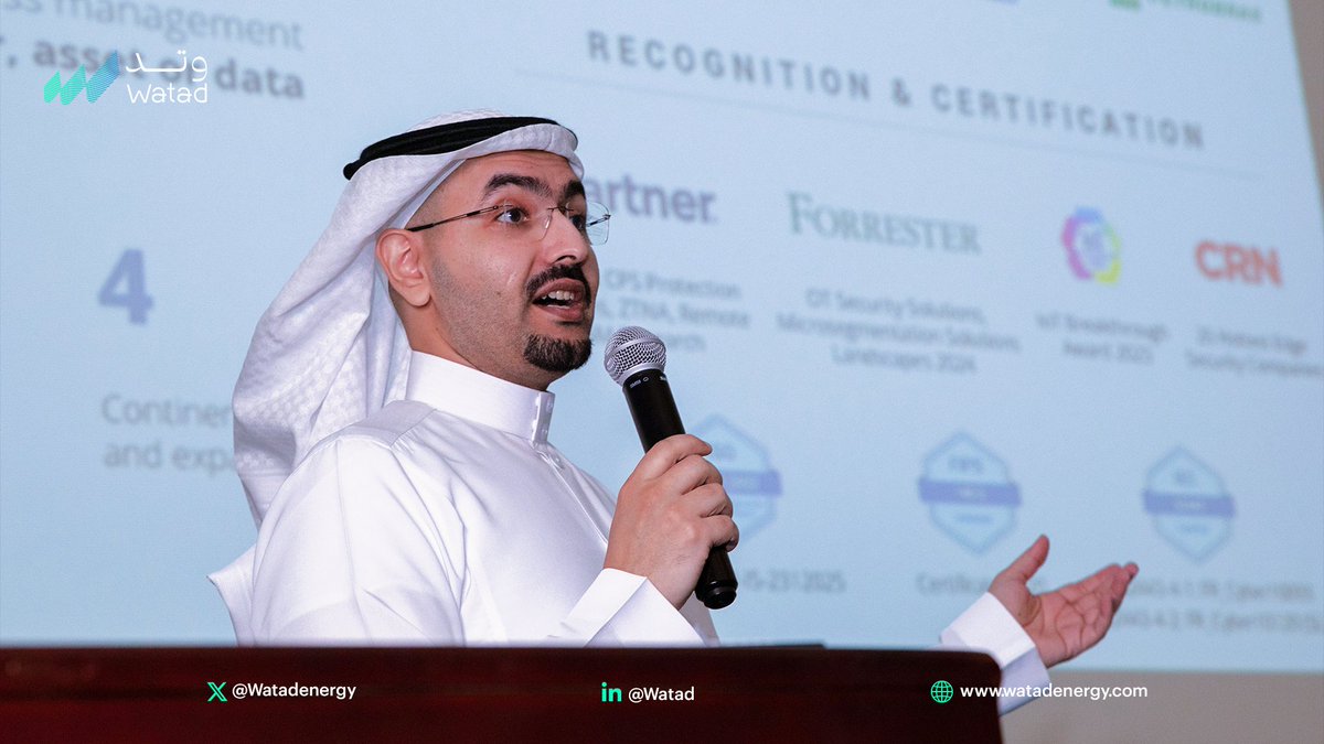 WatadDigital's tweet photo. We at #Watad, in partnership with #CyberKnight, were thrilled to host the "Enhance Your OT Cybersecurity" seminar in #Khobar an important event dedicated to advancing OT security.
Powered by @TXOneNetworks and @xageinc , this seminar brought together industry leaders and experts with a shared commitment to protecting critical infrastructure and elevating OT security practices.
Thank you to all attendees! Your participation made this event truly meaningful.
Stay tuned as we prepare to host more seminars on critical topics in the near future! ✨
#Cybersecurity #OTSecurity #Watad #CyberKnight #TXOneNetworks #XageSecurity