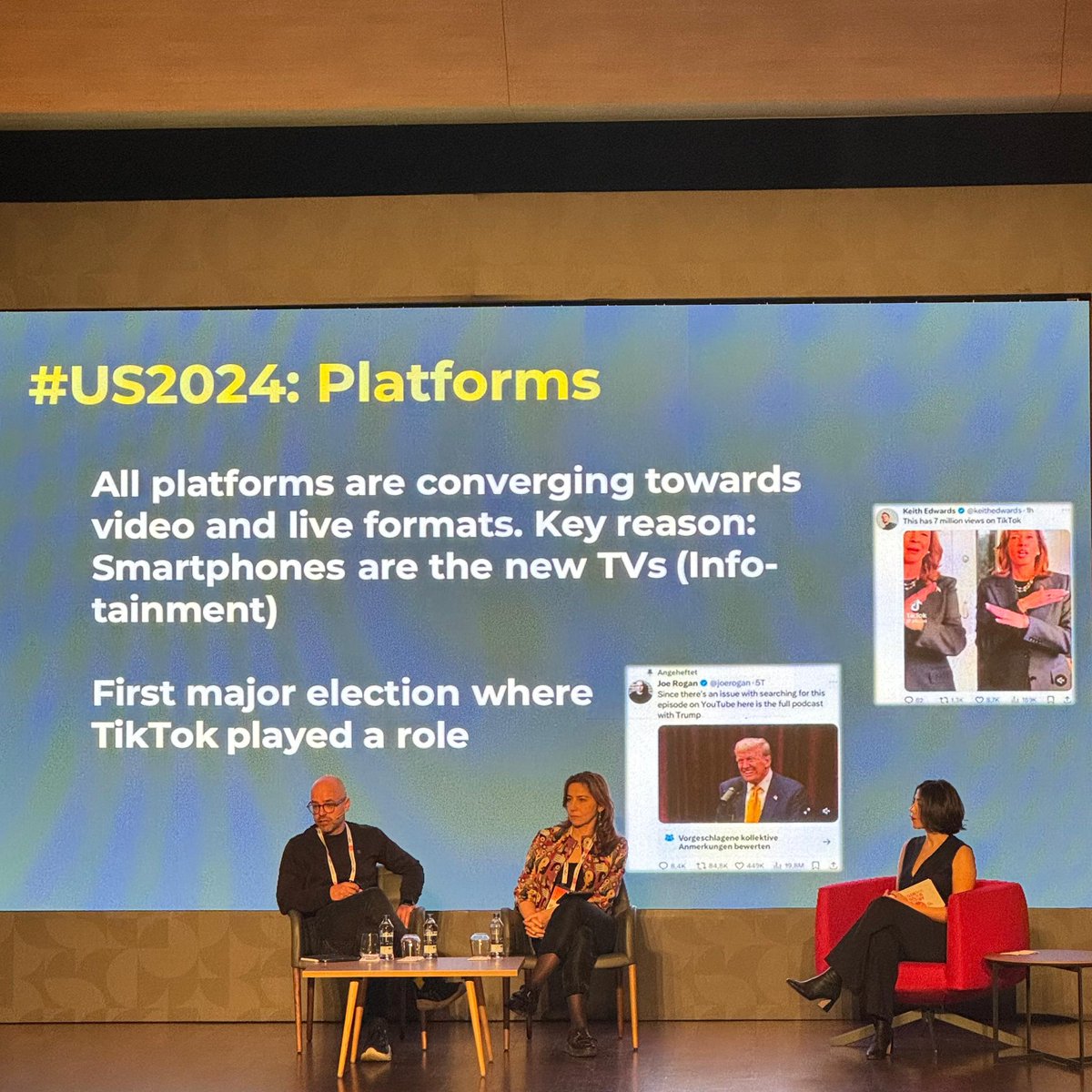 Rim Turkmani, Josef Lentsch ve Nazlı Selin, "A.B.D. Seçimleri Sonrası Küresel Düzen" oturumuyla bizlerle. 🧡

#BrandWeekIstanbul #BWI24 #BrandWeek2024

<a href="/Rim_Turkmani/">Reem Turkmani</a> <a href="/joseflentsch/">Josef Lentsch</a> #NazlıSelin