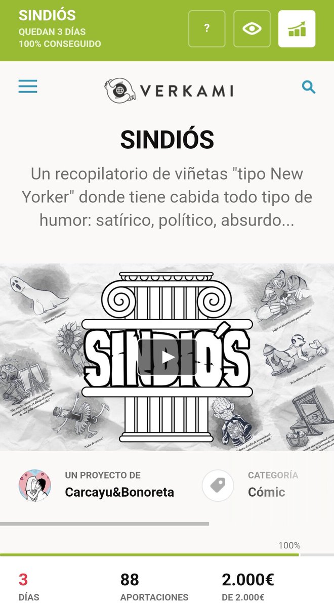 Habemus cómic 
Siento no estar muy de humor para celebrarlo.