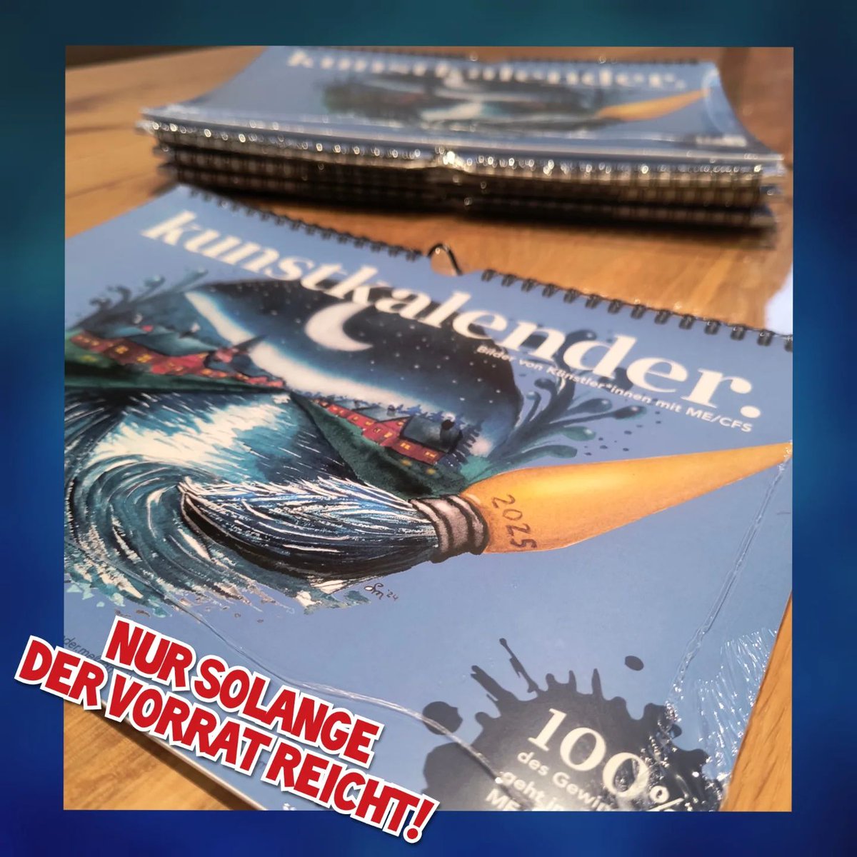 judyintheskynet's tweet photo. Ich hab die Ehre bei diesem Kalender vertreten zu sein, 100% gehen an die ME Forschung. Limitierte 
Auflage, tolle Menschen, tolles Projekt, schlagt zu solange es geht! 
🎨Einzigartige Kunst trotz schwerer Erkrankung - Unterstütze die Forschung zu #MECFS
#LongCovid
#postvac
(1/2) https://t.co/b4WgCca54k