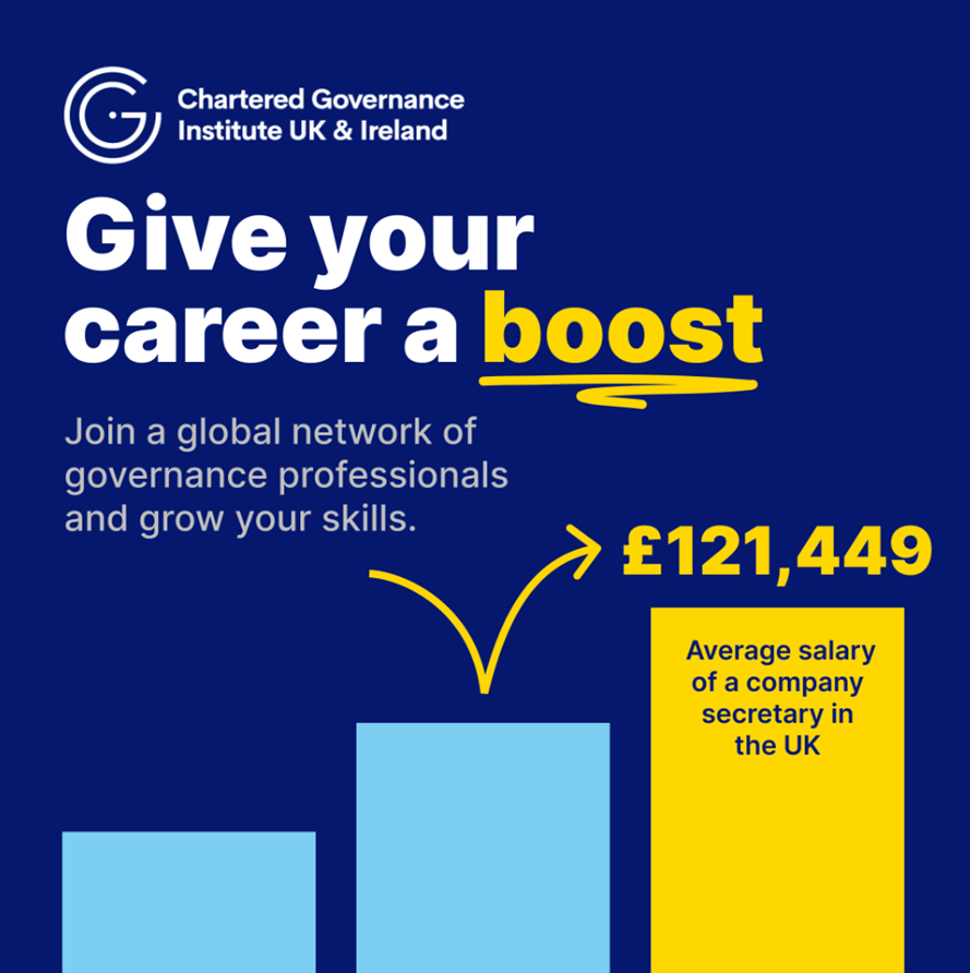 Does your career need a boost?

Are you looking to join a profession with rapid progression and high earning potential?

Click this link to start your new career in governance TODAY: get.cgi.org.uk