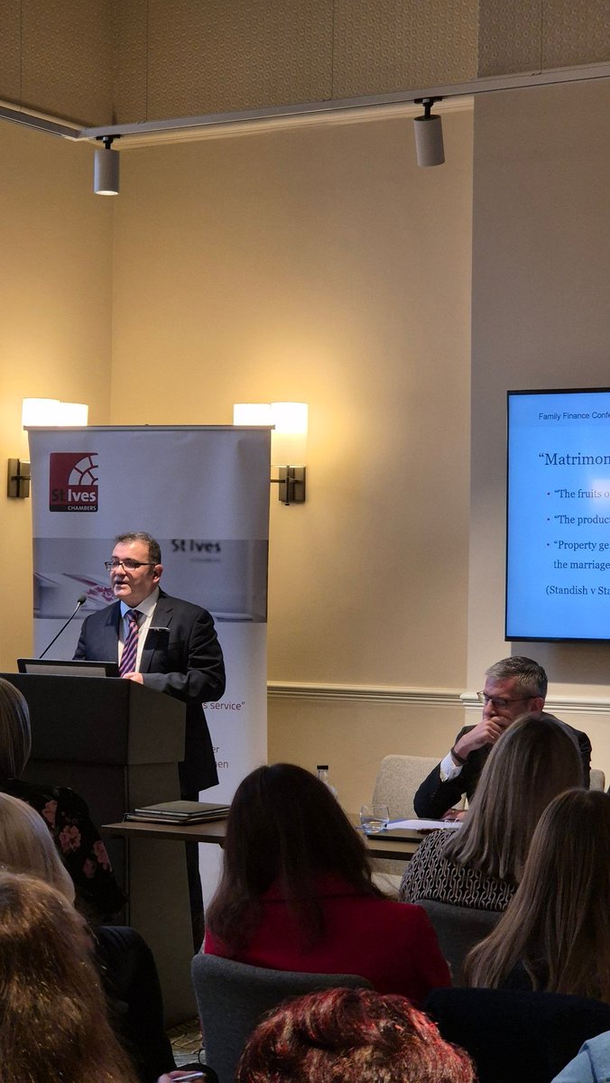 First up at our Family Finance Conference, Nicholas Starks delivers his talk on Standish and Matrimonialisation