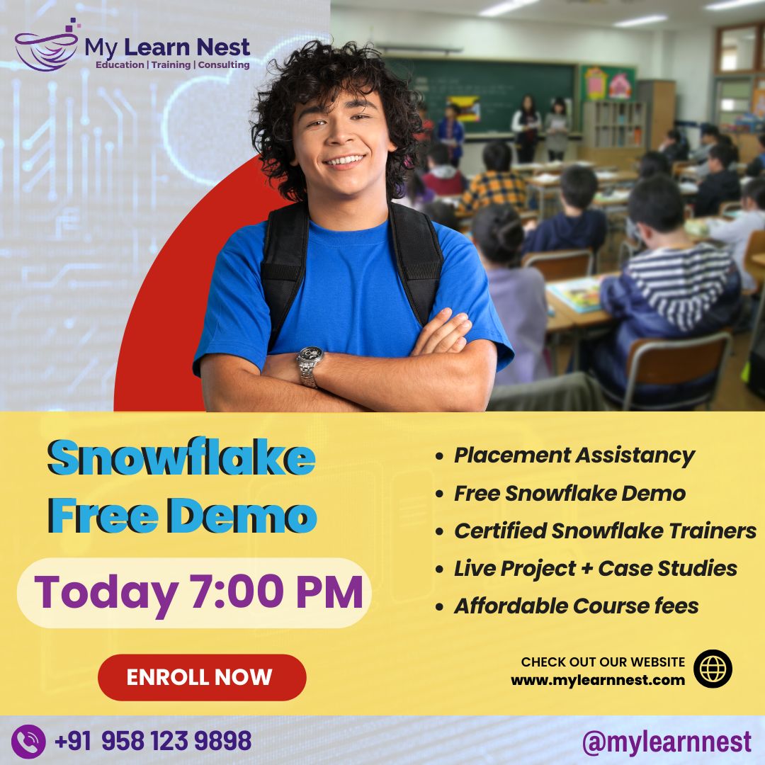 MylearnNest's tweet photo. 🚀 Ready to boost your career in data?

#Snowflake Free Demo Today 
WhatsApp https://t.co/x4c4E5JESb 

 #snowflaketraining #Snowflakedemo #snowflakejobs #snowflakeplacement #snowflakeonlinetraining #Snowflakecourse #ExperiencedFaculty #snowflakecertification  #CloudComputing https://t.co/YPu3oPtPA0