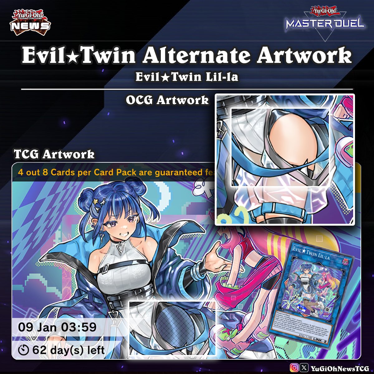 The alt art for EvilTwin Ki-sikil and EvilTwin  Lil-la is now up on Master Duel This update gives us a preview of what  these cards will look like in the