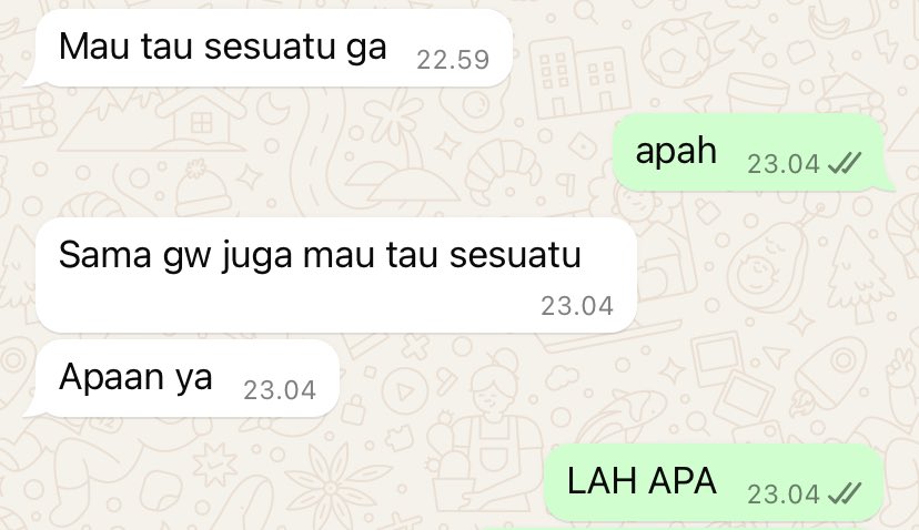 dinarasy's tweet photo. bener2 lagi ada di fase semua temen kalo chat se gajelas ini https://t.co/7HgZIJF6qU