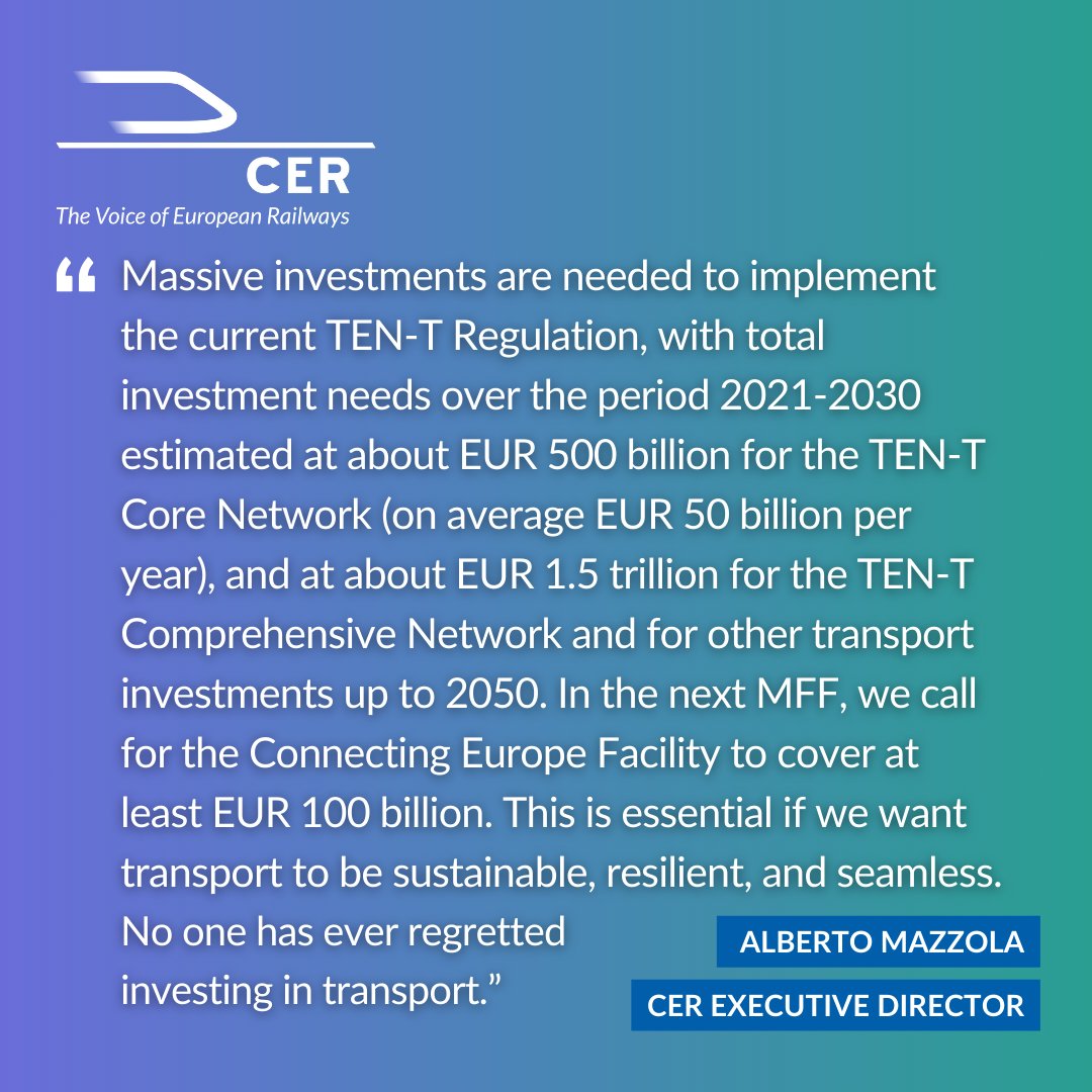 be_logistical's tweet image. CER_railways: Ahead of the confirmation hearing for the Commissioner-designate for Budget, @Piotr_Serafin, CER Executive Director @albertowmazzola said:👇

#OnTrackForEurope #EUtransport #EPhearings #TEN_T