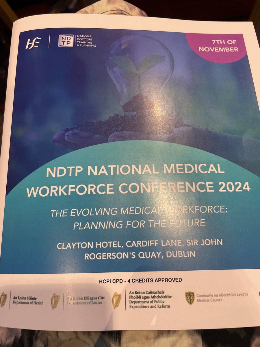 Great day ahead at the <a href="/NDTP_HSE/">NDTP</a> National Medical Workforce Conference with my <a href="/RCPI_news/">Royal College of Physicians of Ireland</a> colleagues.