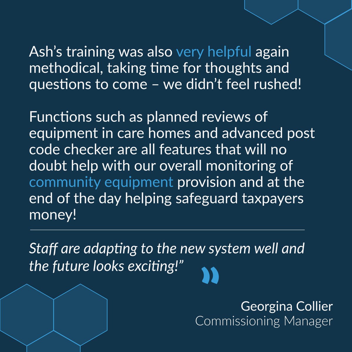 TCES_Community's tweet image. We are proud to receive a testimonial from one of our community equipment customers, highlighting the positive impact that our software is having on their service and how they are excited to utilise the many features TCES Community offers.

🔗bit.ly/3CeoktQ