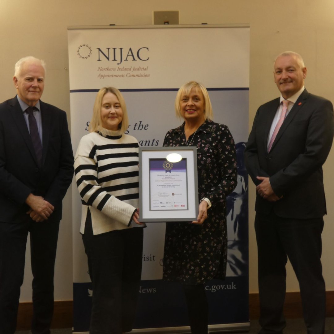 Diversity_Mark's tweet photo. 📢The Northern Ireland Judicial Appointments Commission has been awarded with the Diversity Mark Accreditation for its commitment to EDI.
Click here to read more about NIJAC’s Accreditation journey ➡https://t.co/wpfJfdYMc8
#DiversityMark #MarkOfProgress #ActionToImpact https://t.co/8ky8ZclUL9