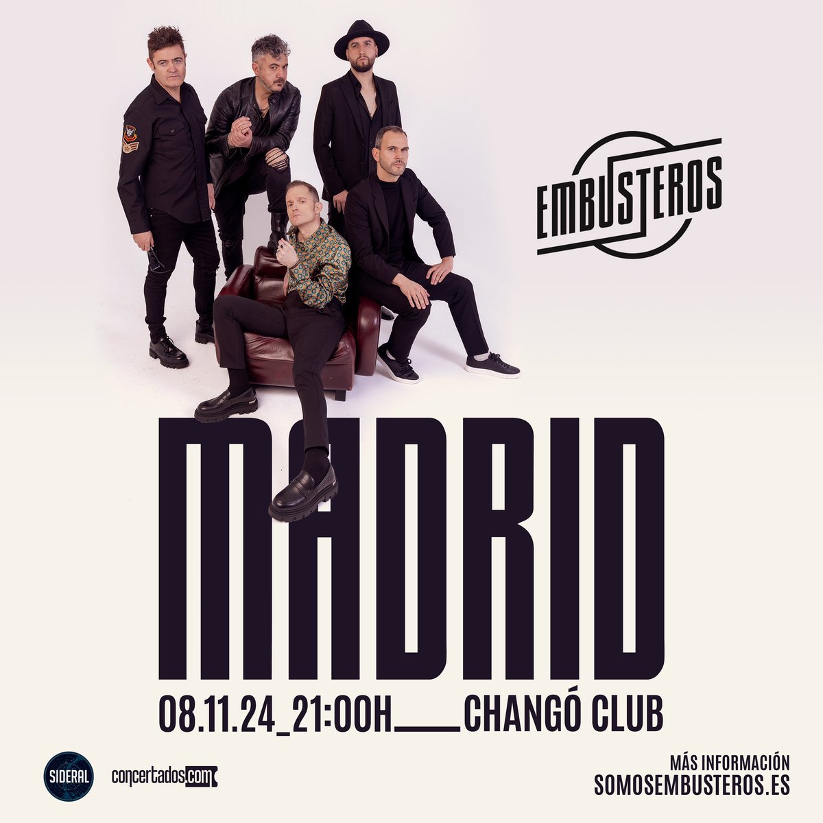 ¡Familia, nos vemos mañana en la <a href="/_ChangoMadrid/">Changó Club Madrid</a>! 💫

Intentaremos que este concierto se convierta en refugio seguro, al menos durante un ratito. 🥹❤️‍🩹

🎟 concertados.com/evento/embuste…