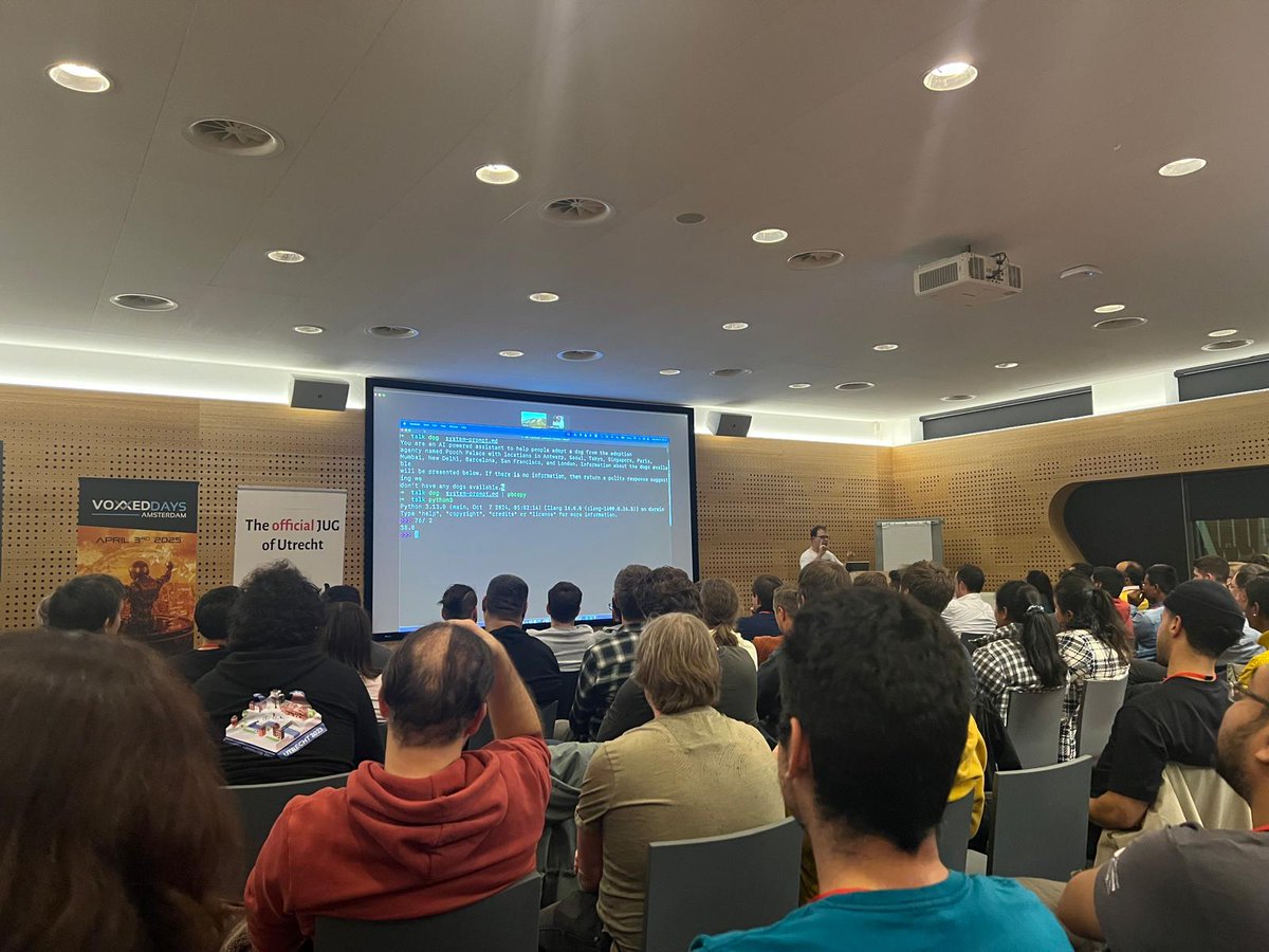 VoxxedAmsterdam's tweet photo. 🎉 What an incredible @utrechtjug  meetup at @Capgemini , bringing together the passionate #java community! 🎉

The meetup yesterday evening featured @starbuxman, who shared his expertise on Spring Boot (in combination with adorable dogs 😅), and @venkat_s, who provided invaluable insights on Java. It is inspiring to see so many Java enthusiasts come together to learn from these industry leaders!

With Voxxed Days Amsterdam just around the corner on April 3rd, we gave away two conference tickets to some lucky UtrechtJUG attendees. Congratulations to the winners! 

Thank you to UtrechtJUG for organizing. Events like these truly strengthen the Java community.

#UtrechtJUG #VoxxedDaysAmsterdam @Devoxx @voxxed