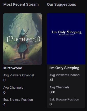 Thanks for the recommendation <a href="/Twitch/">Twitch</a> , I'll get right on it