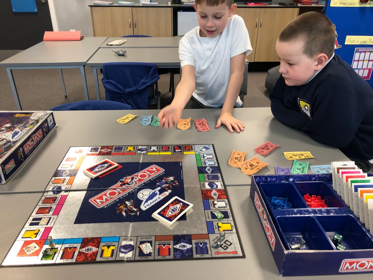 In Chestnut Class we are playing monopoly for our Personal Development this morning.