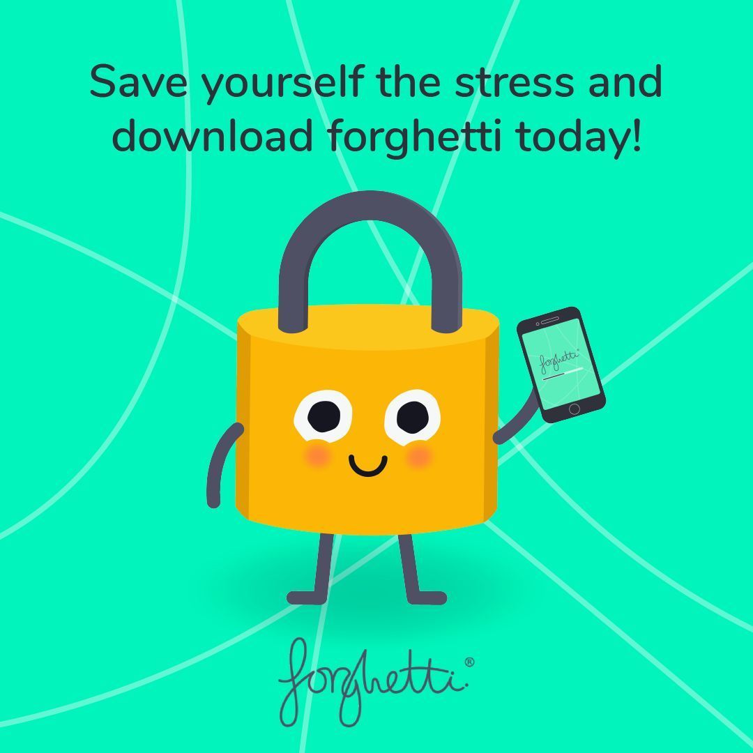 The average person has 85 online accounts that require passwords!

It is hard to remember that many, complex passwords... 👀

Save yourself the stress and download forghetti today!

#forghetti #passwordmanager #password #passwords #cybersecurity #cybersafe #onlinesafety