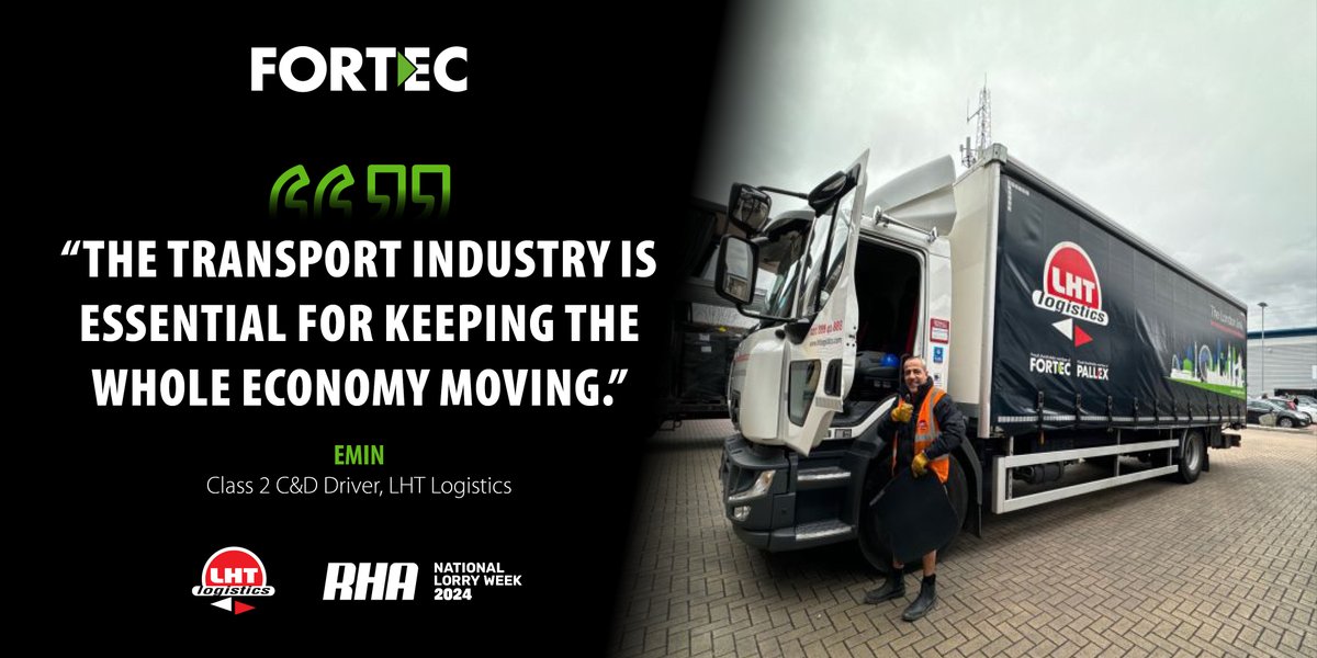 Emin has been a driver with LHT Logistics for over 25 years, learning to navigate London and grow his skills. With a love of the outdoors, Emin has found an industry that suits him perfectly.

Find out more here: bit.ly/3YT61TT #teamfortec #NationalLorryWeek