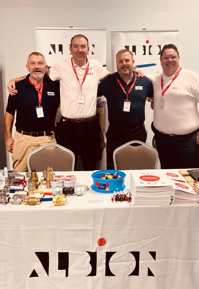 Jason Ball, Tim Allam, Dan Smith, and Scott Lally recently attended an event talking all things valves!

albionvalvesuk.com

#AskForAlbion
#AlbionValves