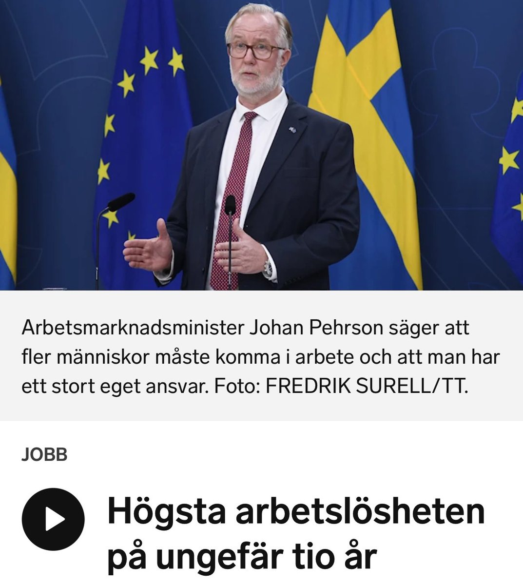 emmafastesson's tweet image. SD-regeringen är oförmögna att få ner arbetslösheten.

Istället bränner de miljarder på skattesänkningar för Sveriges rikaste. 

Dålig politik av oseriösa företrädare är dåligt för Sverige.