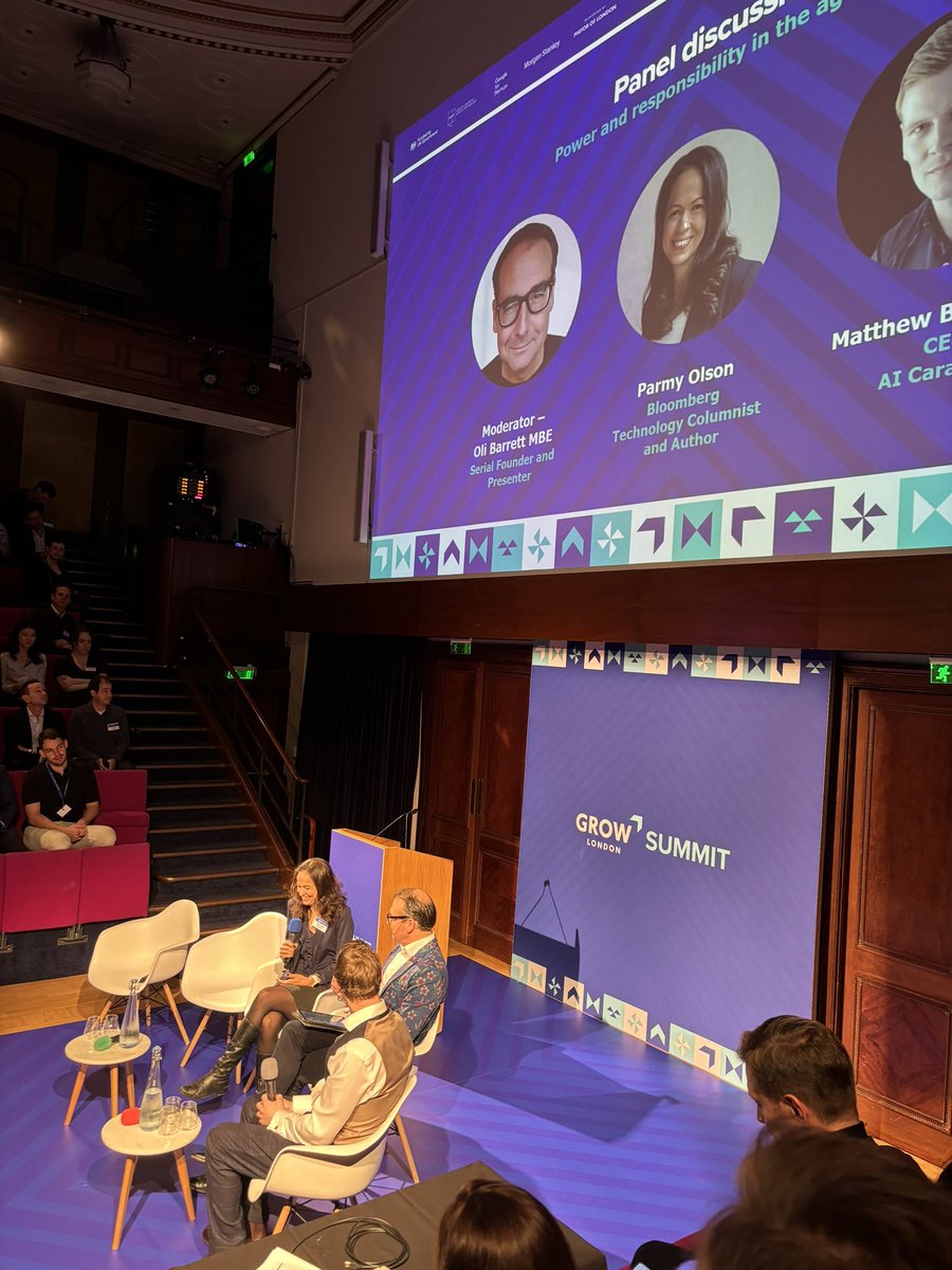 Russ Shaw CBE (@russshaw1) on Twitter photo Great AI discussion underway at <a href="/growldnbusiness/">Grow London</a> with <a href="/parmy/">Parmy Olson</a> and Matthew Blakemore moderated by the brilliant <a href="/OliBarrett/">Oli Barrett</a> - <a href="/janetcoyle2/">Janet Coyle CBE</a> <a href="/UKTechAdv/">UK Tech Advocates</a> <a href="/TechLondonAdv/">Tech London Advocates</a> <a href="/GTA_DataTech/">GTA DataTech</a> Great AI discussion underway at <a href="/growldnbusiness/">Grow London</a> with <a href="/parmy/">Parmy Olson</a> and Matthew Blakemore moderated by the brilliant <a href="/OliBarrett/">Oli Barrett</a> - <a href="/janetcoyle2/">Janet Coyle CBE</a> <a href="/UKTechAdv/">UK Tech Advocates</a> <a href="/TechLondonAdv/">Tech London Advocates</a> <a href="/GTA_DataTech/">GTA DataTech</a>
