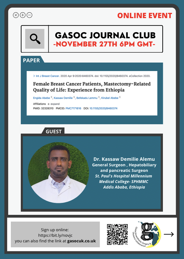 Join us on 27/11 to for our November Journal Club, online via <a href="/MedAllApp/">MedAll</a> 

1 Week to go! Register now! 

🕦 6pm GMT 
🔗 bit.ly/novjc