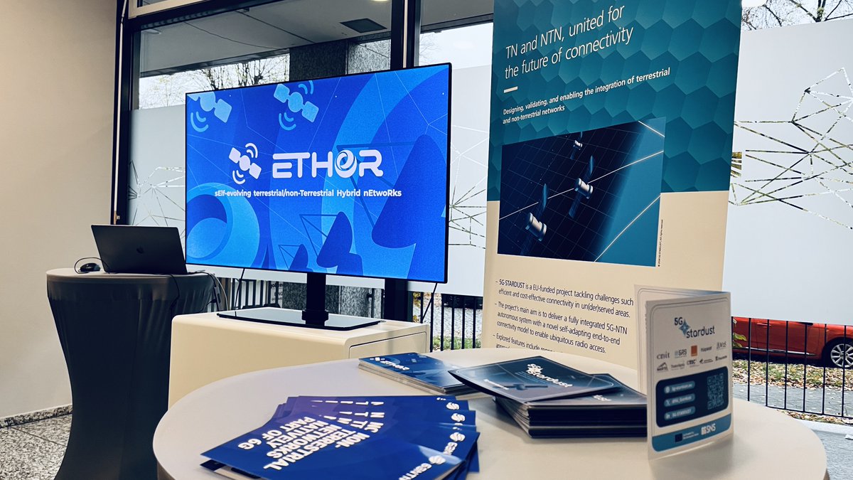 ETHER project (@ether_eu) on Twitter photo We're all set here <a href="/fraunhoferfokus/">Fraunhofer FOKUS</a> #FUSECOforum! Come and see us at our joint TN-NTN project booth w/ @5GSTARDUST <a href="/6Gntn/">6G-NTN</a> - Presenting our ETHER architecture at the TN-NTN unification workshop with <a href="/Orange_Polska/">Orange Polska</a> Lechoslaw Tomaszewksi in just a few moments! We're all set here <a href="/fraunhoferfokus/">Fraunhofer FOKUS</a> #FUSECOforum! Come and see us at our joint TN-NTN project booth w/ @5GSTARDUST <a href="/6Gntn/">6G-NTN</a> - Presenting our ETHER architecture at the TN-NTN unification workshop with <a href="/Orange_Polska/">Orange Polska</a> Lechoslaw Tomaszewksi in just a few moments!