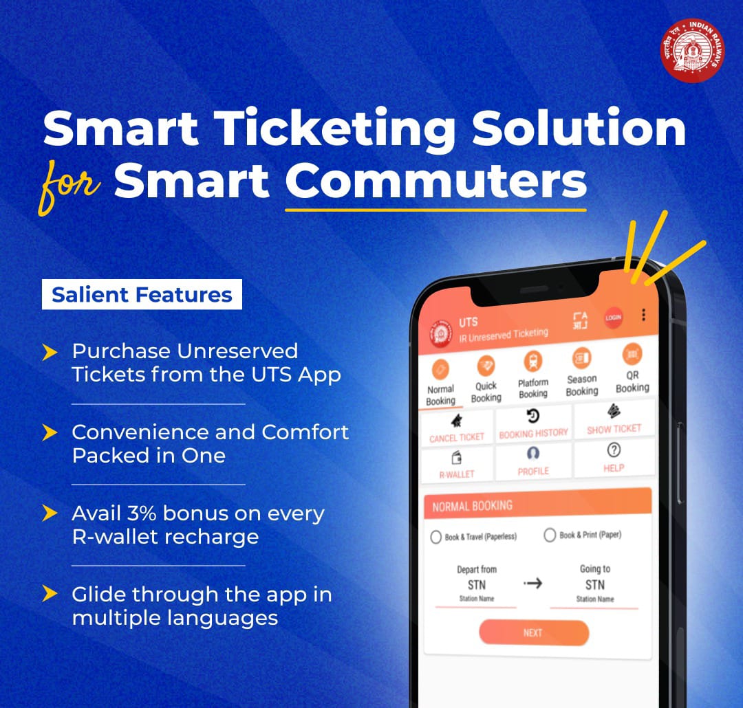 drm_tvc's tweet photo. Experience hassle-free travel with UTS—book season, unreserved, platform, Mail/Express, and suburban tickets directly from your smartphone, no counter visit needed. #UTS #SmartTicketing #EasyTicketing https://t.co/BQlljFsDXK