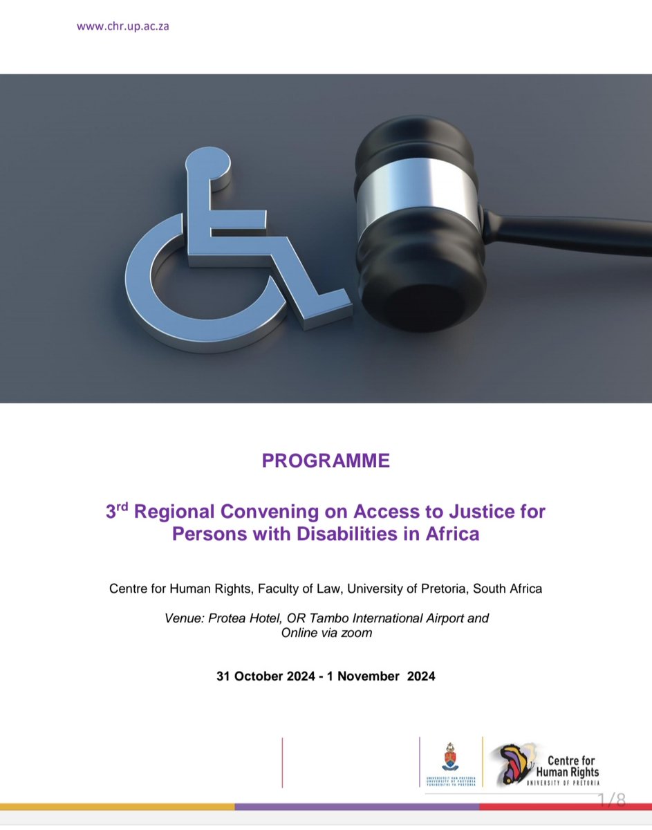 MsipaDianah's tweet photo. Last week the Centre for Human Rights hosted a regional convening on access to justice for persons with disabilities.
#AccessToJustice
#DisabilityRights https://t.co/3bhljtXezS