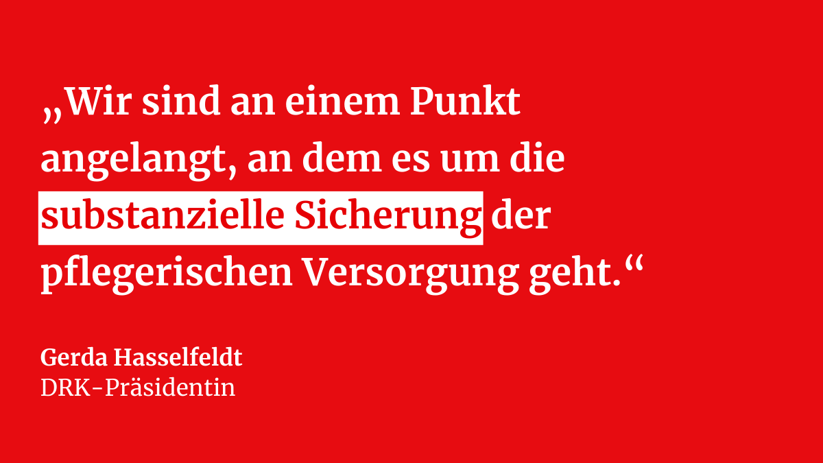 Im Bereich der #Pflege muss in jedem Fall etwas passieren. Unsere Forderungen sind u.a. Attraktivität der Pflegeberufe erhöhen, Stabilisierung der Pflegeversicherung, mehr Unterstützung von pflegenden Angehörigen.

Mehr Details 👇
drk.de/presse/pressem…
