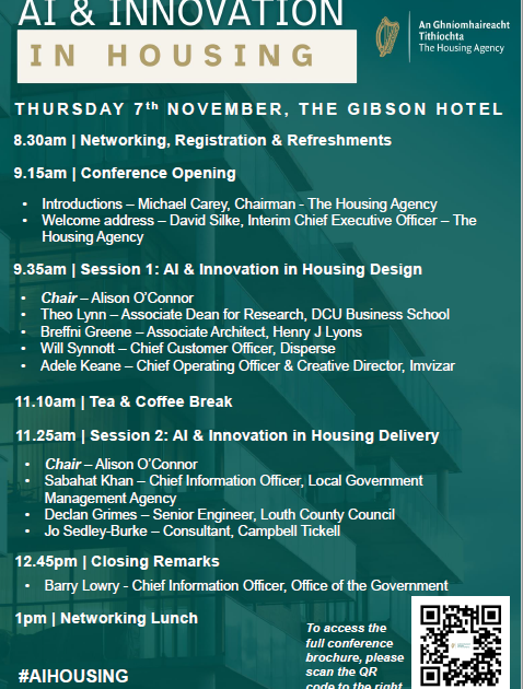 icsh_ie's tweet photo. Good learning here at the @HousingAgencyIE #AI and Innovation in #Housing annual conference https://t.co/iLiJPrzihh https://t.co/F63VRnMXN3