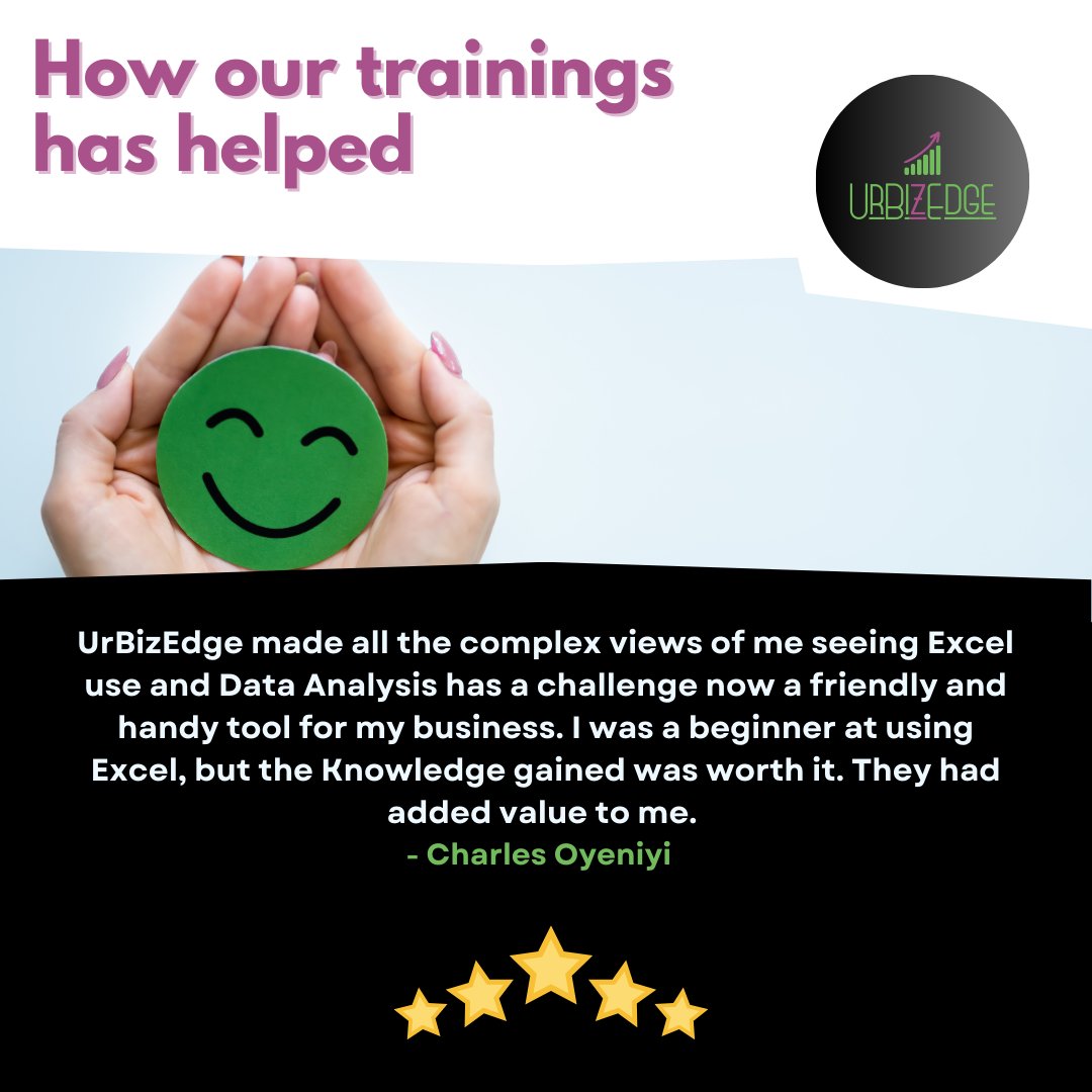 urBizEdge's tweet image. Hearing our clients’ positive feedback after a successful data analysis training is so rewarding. Here’s what they’re saying!
#datatraining #cutomerreviews