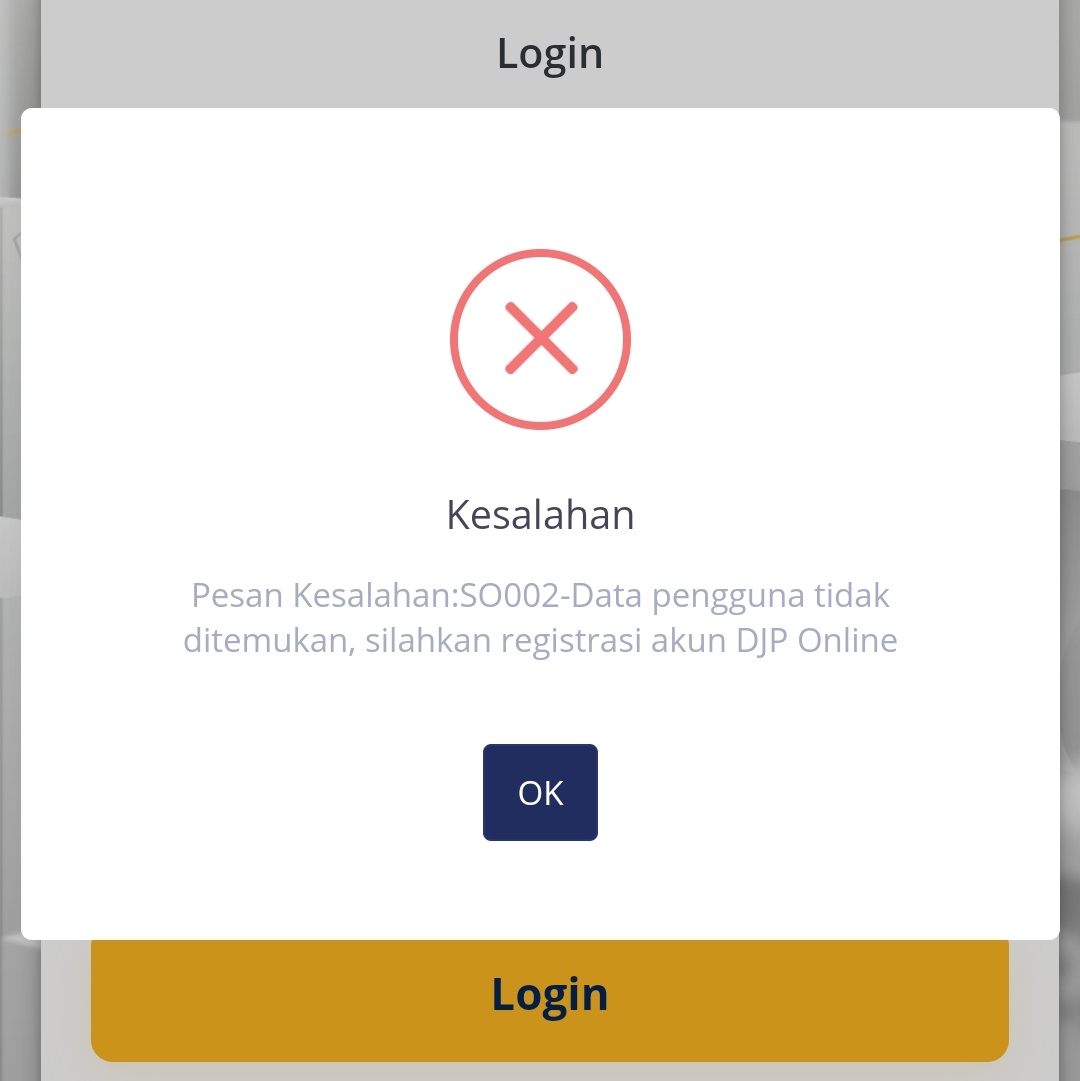 halo selamat sore <a href="/kring_pajak/">#PajakKitaUntukKita</a>, tadi saya baru saja mendaftar untuk npwp dan sudah jadi juga. tetapi saat saya mau login itu selalu saja tidak bisa, katanya data nya tidak ditemukan padahal saya sudah memasukkan data dengan benar. mohon bantuannya