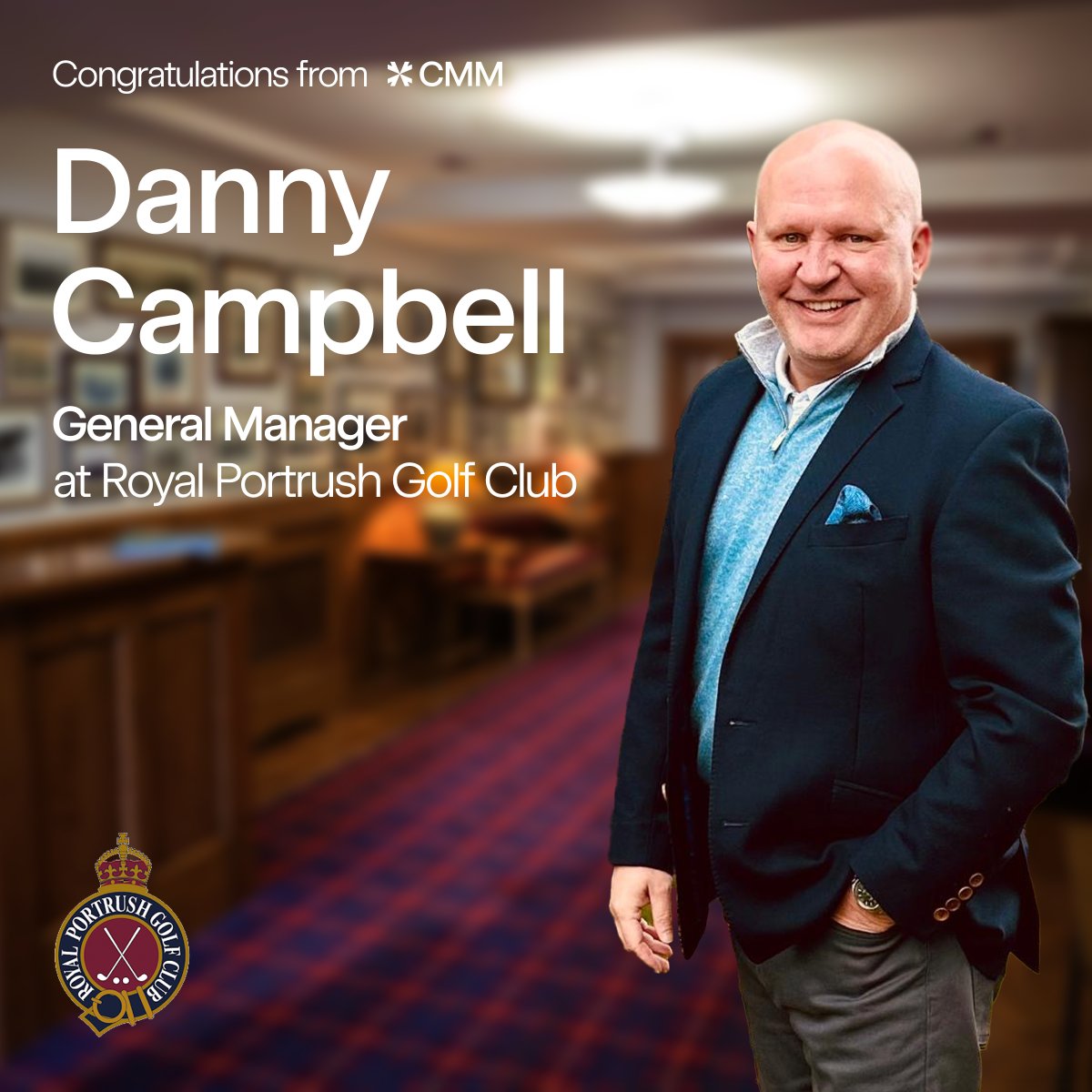 Congratulations to Danny Campbell on his appointment as General Manager at Royal Portrush Golf Club. From all of the team at CMM, we wish you every success in this exciting new chapter.

#CMM #ExecutiveSearch #RoyalPortrush