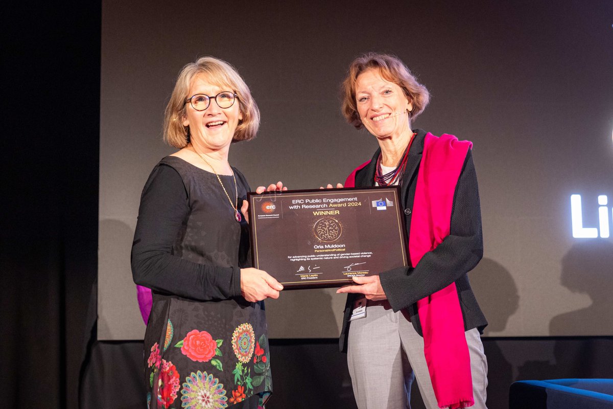 UL's tweet photo. UL’s Professor Orla Muldoon has been awarded the 2024 European Research Council Public Engagement with Research Award for a project addressing gender-based violence as a societal and public health issue. 

https://t.co/20ha3kLkIP

#StayCurious #ULResearch https://t.co/IIBW2EQIdo