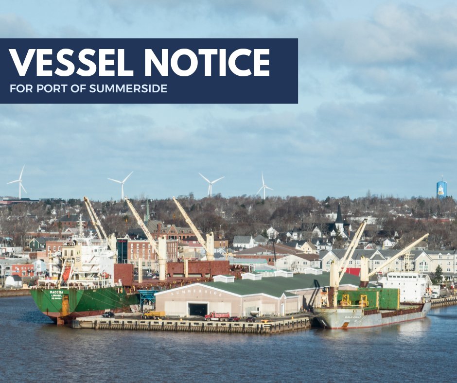 🛳️The MV Waalborg came to Port last night following the completion of the MV Baie St. Paul. Discharge for the Waalborg is expected to take two-days with truck traffic heading east and west when leaving Port.
#Summerside