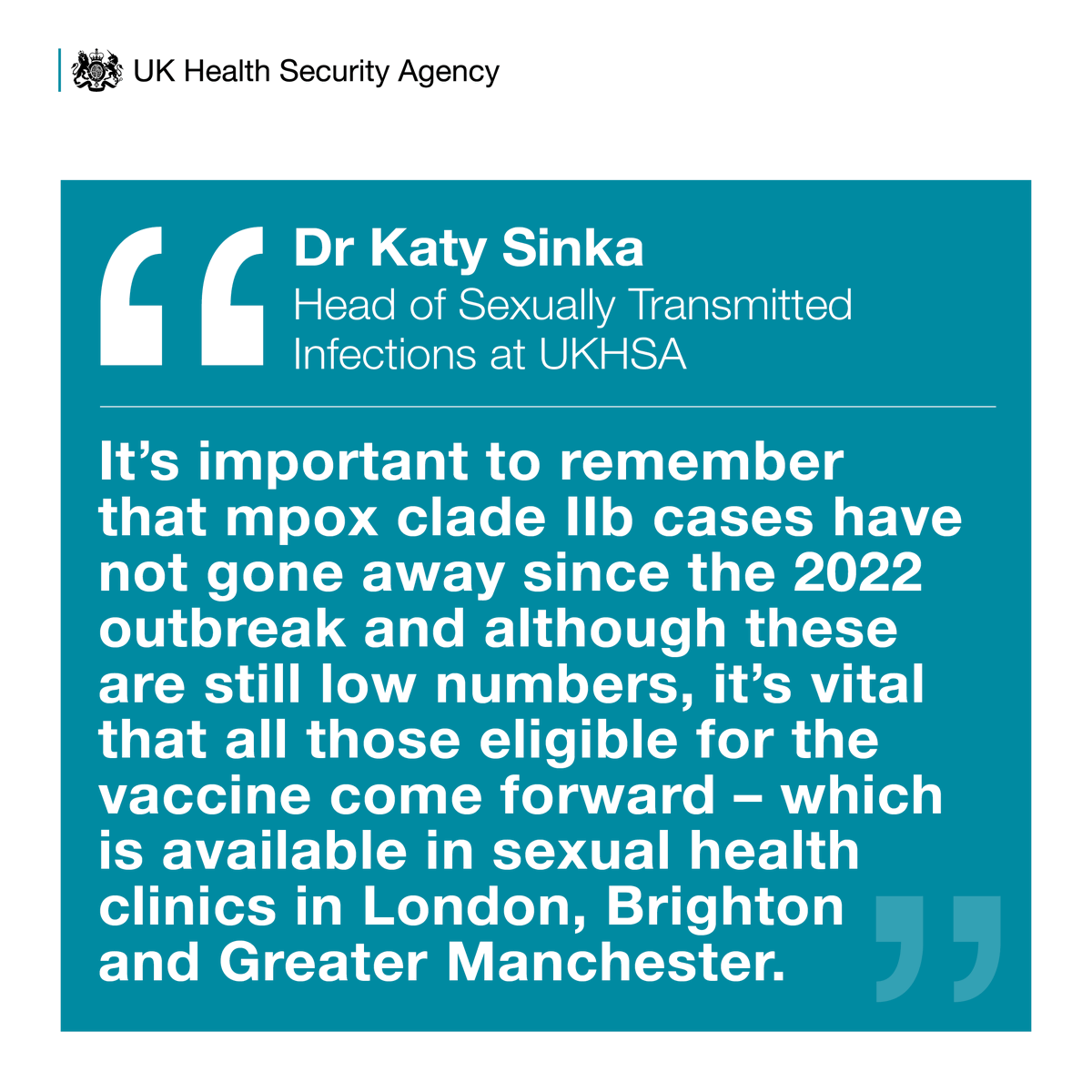 We have published routine data on #mpox clade IIb cases, which we've seen since 2022 in the UK. These numbers are not part of the current outbreak of mpox clade Ib.

gov.uk/government/pub…