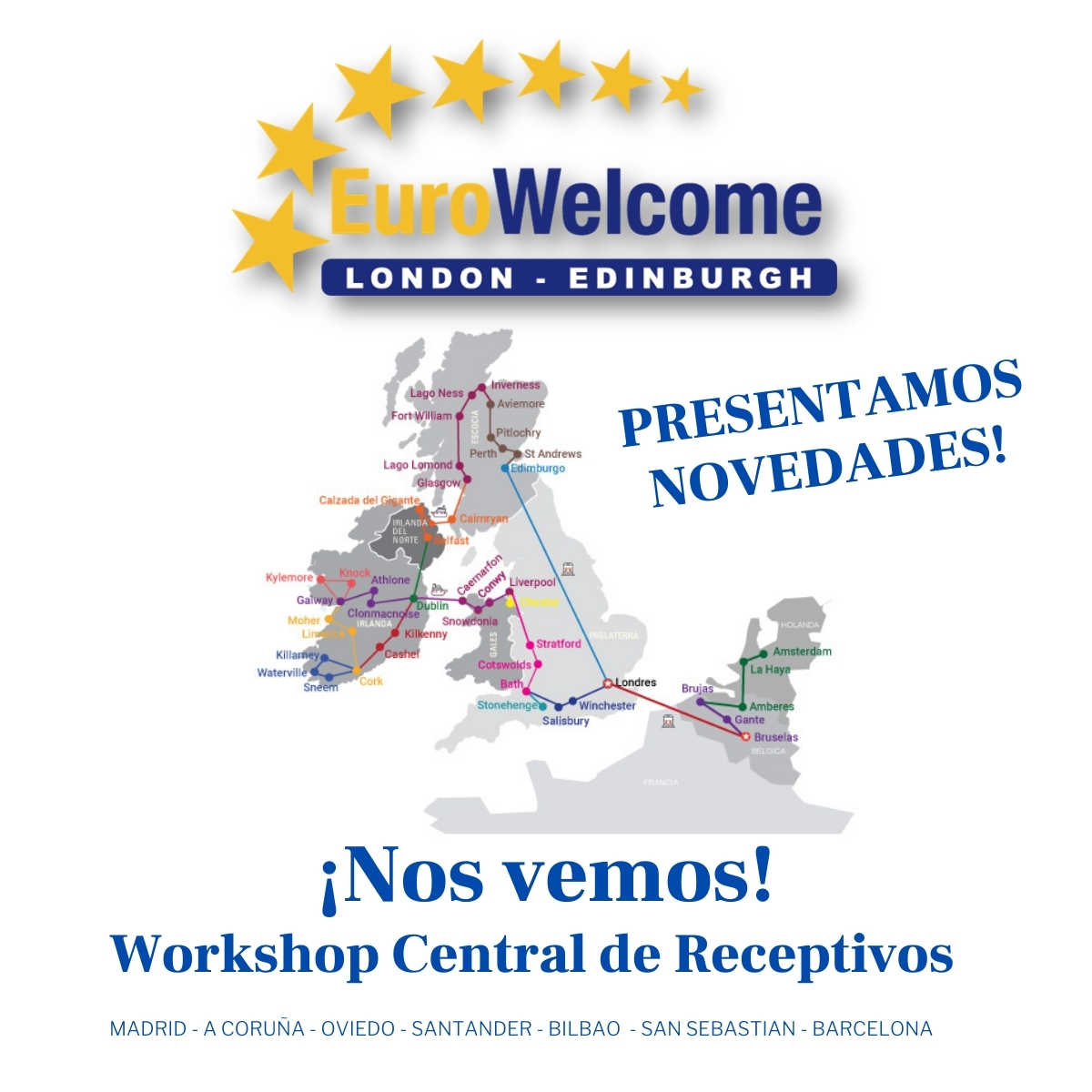 EuroWelcome's tweet photo. ¿Estás listo para descubrir las últimas novedades de nuestro DMC en el Reino Unido, Irlanda y a partir de 2025 en Países Bajos?

Te invitamos a pasar por nuestro stand y tomar un café con nosotros.

¡Inscríbete ya y asegúrate tu lugar!

https://t.co/eJFSuLERf8 https://t.co/cn4psGcjAi