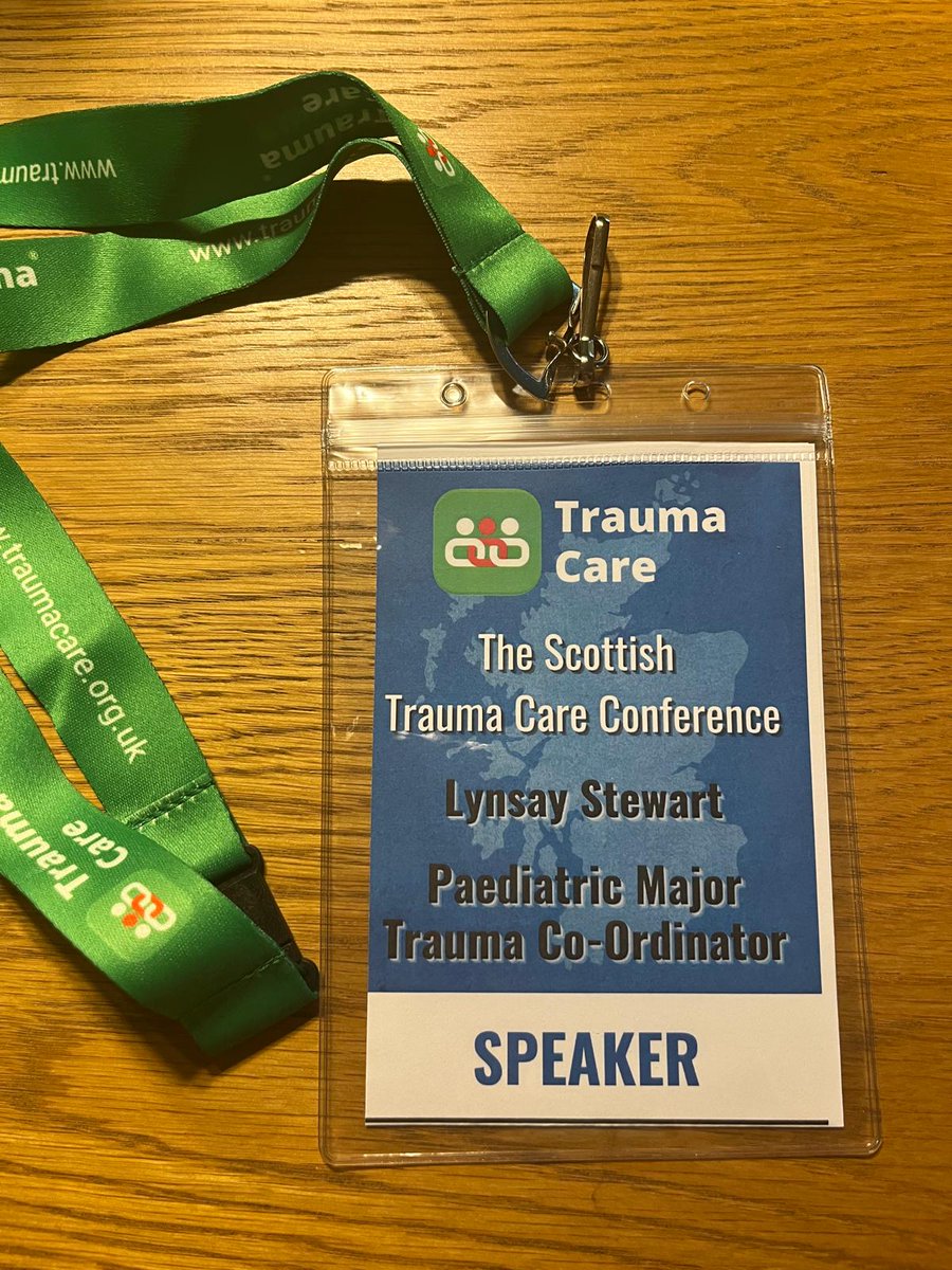 Hearing feedback from Lynsay who attended and presented at <a href="/TraumaCareUK/">Trauma Care Charity UK</a> Scottish conference on Monday. Delighted to have a variety of professionals sharing learning locally. #traumacare