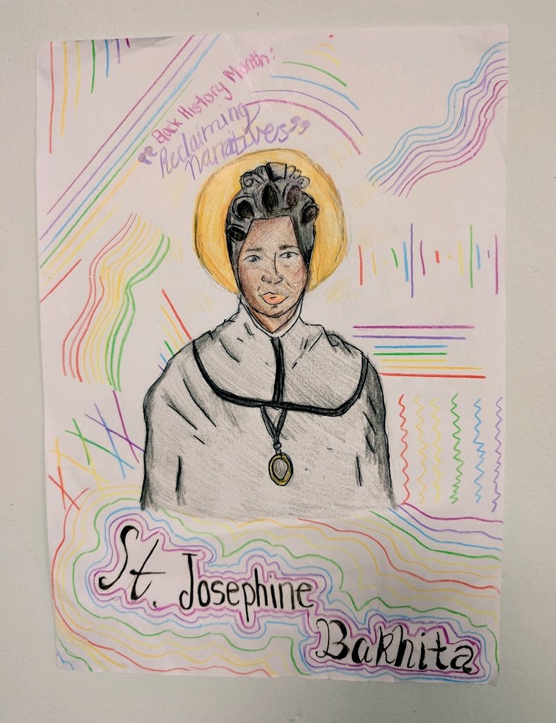 @BC_RE (@bc_redept) on Twitter photo CM in Y7 produced this stunning artwork of St Josephine Bakhita after researching the lives, work and legacies of Black Saints #BHM2024 #ReclaimingNarratives 🎨😇 <a href="/BishopChalloner/">Bishop Challoner Catholic College</a> <a href="/BhamDES/">Birmingham Diocesan Education Service</a> <a href="/CathEdService/">Catholic Education Service</a> CM in Y7 produced this stunning artwork of St Josephine Bakhita after researching the lives, work and legacies of Black Saints #BHM2024 #ReclaimingNarratives 🎨😇 <a href="/BishopChalloner/">Bishop Challoner Catholic College</a> <a href="/BhamDES/">Birmingham Diocesan Education Service</a> <a href="/CathEdService/">Catholic Education Service</a>