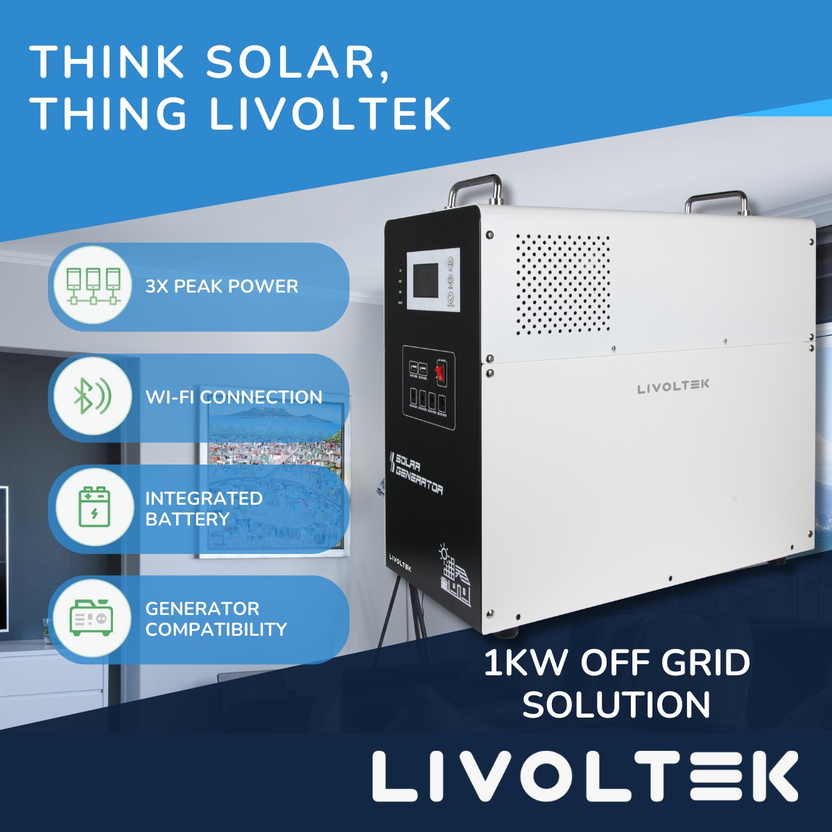 LivoltekSA's tweet photo. Exciting News! 🚨

Our new 1kW inverter with an integrated battery and 3x peak power is here! Perfect for powering your essentials—lighting, charging devices, or staying connected with Wi-Fi. ⚡

Big or small project, we’ve got you covered. Contact us: info@livoltek.co.za https://t.co/aegIRNeXIk