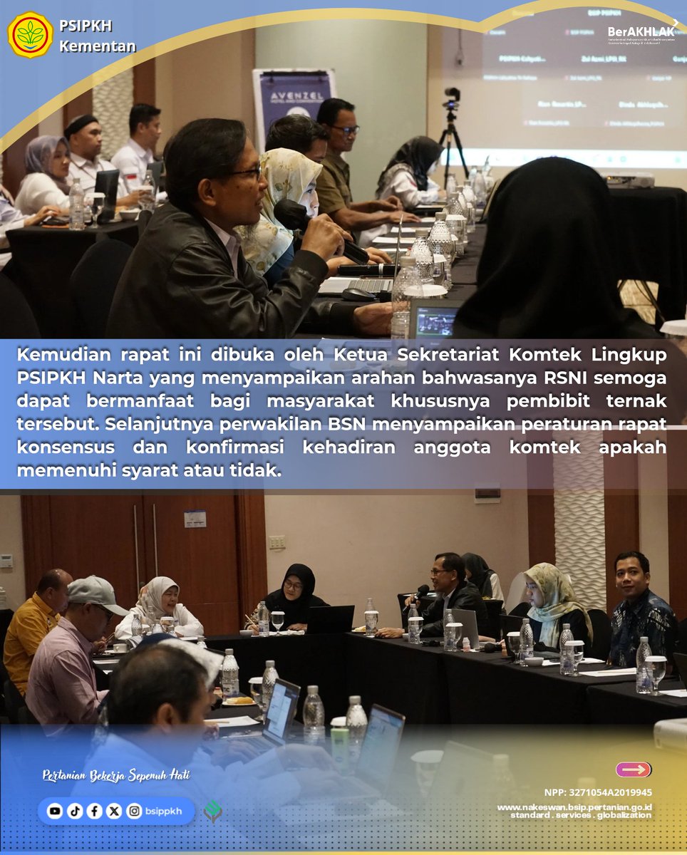 brmppkh's tweet photo. PSIPKH melalui komite teknis bibit dan produksi ternak telah menyepakati bersama 3 RSNI diantaranya kambing boer, domba dorper dan semen beku sapi untuk ke tahapan jajak pendapat. 

Simak info selengkapnya ya Sob. 

#infosni #psipkh
#peternakan #ternak
#kambing #domba #sapi https://t.co/YIlZVBZgli