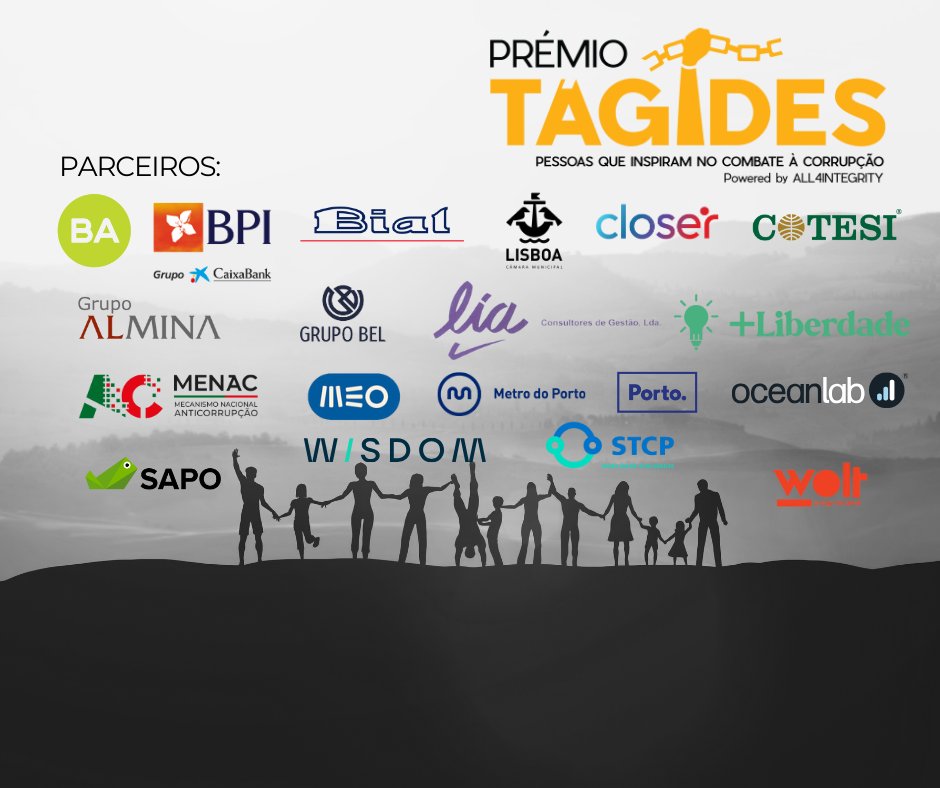 PRÉMIO TÁGIDES | Pessoas que inspiram no combate à corrupção 🎖️ 📷 Já são conhecidos os nomes finalistas:  📷 📷 Regulamento 📷lnkd.in/dwPVfprg Nomes finalistas: 📷all4integrity.org/premio-tagides  #libertemomeupaísdacorrupção