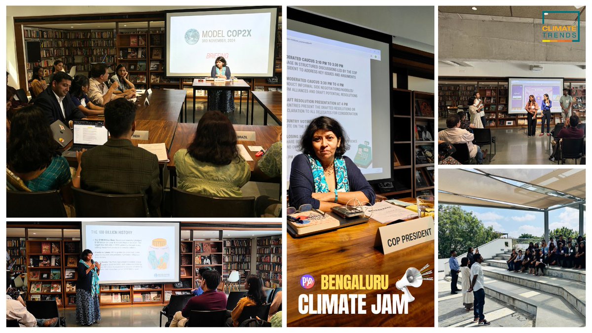 As we gear up for #COP29 next week, #BLRClimateJam brought the spirit of climate diplomacy to Bangalore! 🌍💼

On Nov 3rd, our Model COP saw participants step into the shoes of global leaders, tackling climate finance and setting ambitious goals.

#COP29Azerbaijan #ClimateAction