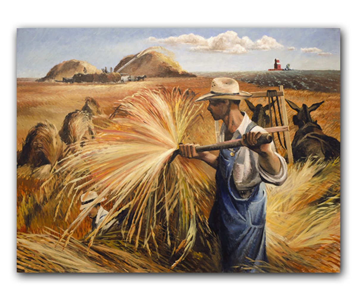 pohoartist's tweet image. Art Inspiration For Today: Threshing No. 1 by Joe Jones (Russian-American), oil on canvas, genre: Social Realism, 1935 #threshingno1 #joejones #oilpainting #artinspiration #socialrealism #painting #artonfacebook #tarahuttongallery #pohoartist
