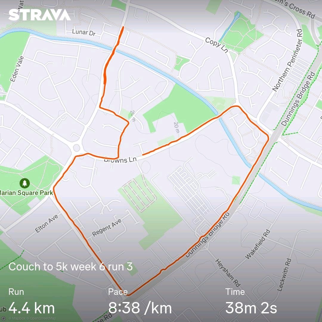 Matthew24833523's tweet photo. Couch to 5k week 6 run 3 completed!! https://t.co/5F8NUX9dmb https://t.co/RnWLu0Onxt