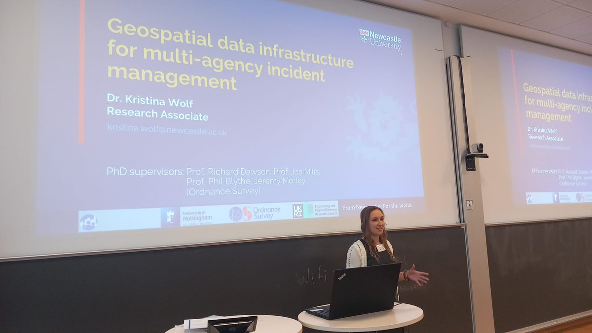 EuroSDR's tweet image. Kristina Wolf, 2024 PhD Award winner presenting her groundbreaking research on Geospatial Data Infrastructure for Multi-Agency Incident Management at #BOD145. Her work is set to enhance public safety &amp;amp; disaster response through innovative data integration. 🌍📊 #GeospatialScience