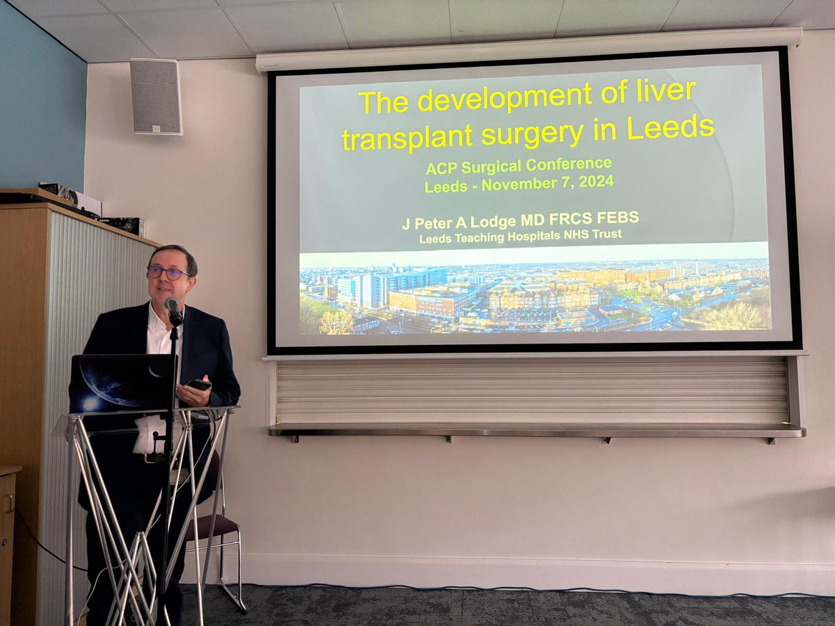 Great to have Professor Lodge with us today delivering a talk on liver transplantation surgery! #ACPsurgLeeds