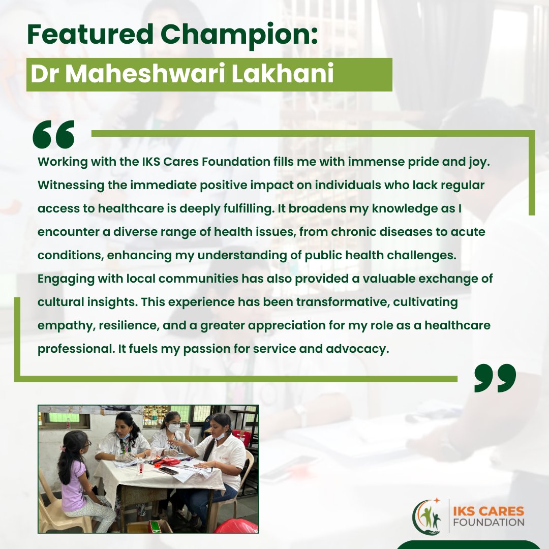 Celebrating Our Champions!
Our mission is to improve the health and well-being of underserved communities through accessible, high-quality primary care. Join us as we share inspiring stories from the field.
#CorporateSocialResponsibilities

linkedin.com/posts/iks-care…