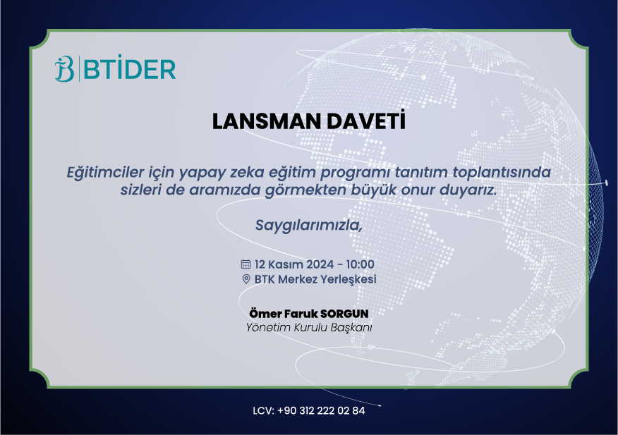 gitresmi's tweet image. Google,Raspberry VE Btider işbirlği ile gerçekleştirilecek olan Yapay zeka eğitmi tanıtım lansmanımız 12.11.2024 tarihinde Saat :10.00 &apos; da BTK Yerleşkesin de gerçekleştirilecektir.
Katılım sağlamak isteyen herkes btider.org.tr adresimiz üzerinden başvuruda bulunabilir.